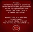 Nota Atualizada sobre a Pós Graduação